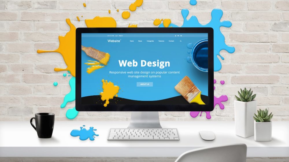 professional web design displayed on a mac